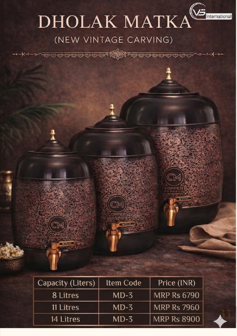 Dholak Matka (New Vintage Carving)