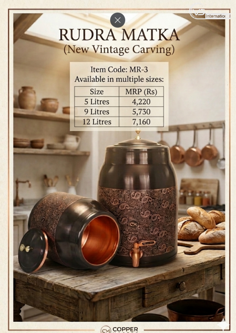 Rudra Matka (New Vintage Carving)